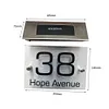 LED Solar House Number Light Digital Address Indication Doorplate Light