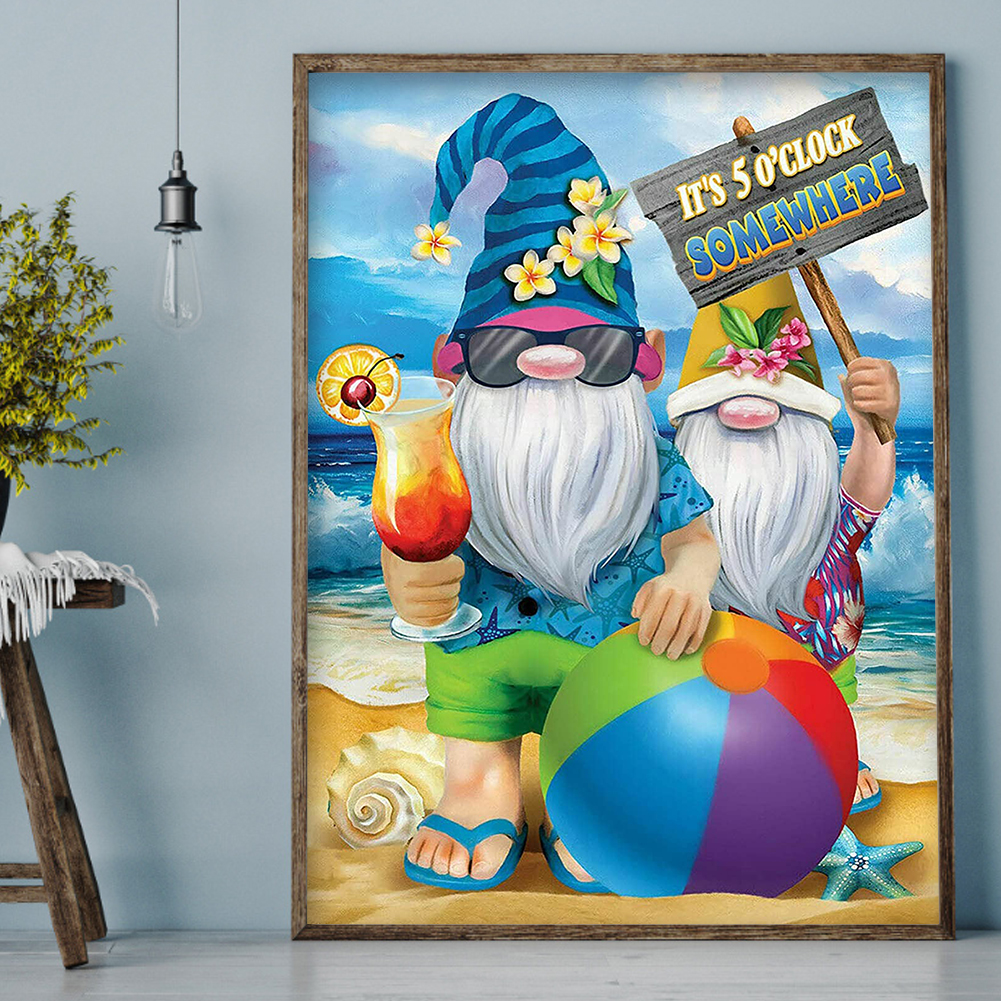 

(Multi-Size) Gnome - Round/Square Drill Diamond Painting - 30*40CM, Round diamond 40*50cm, 501 Original