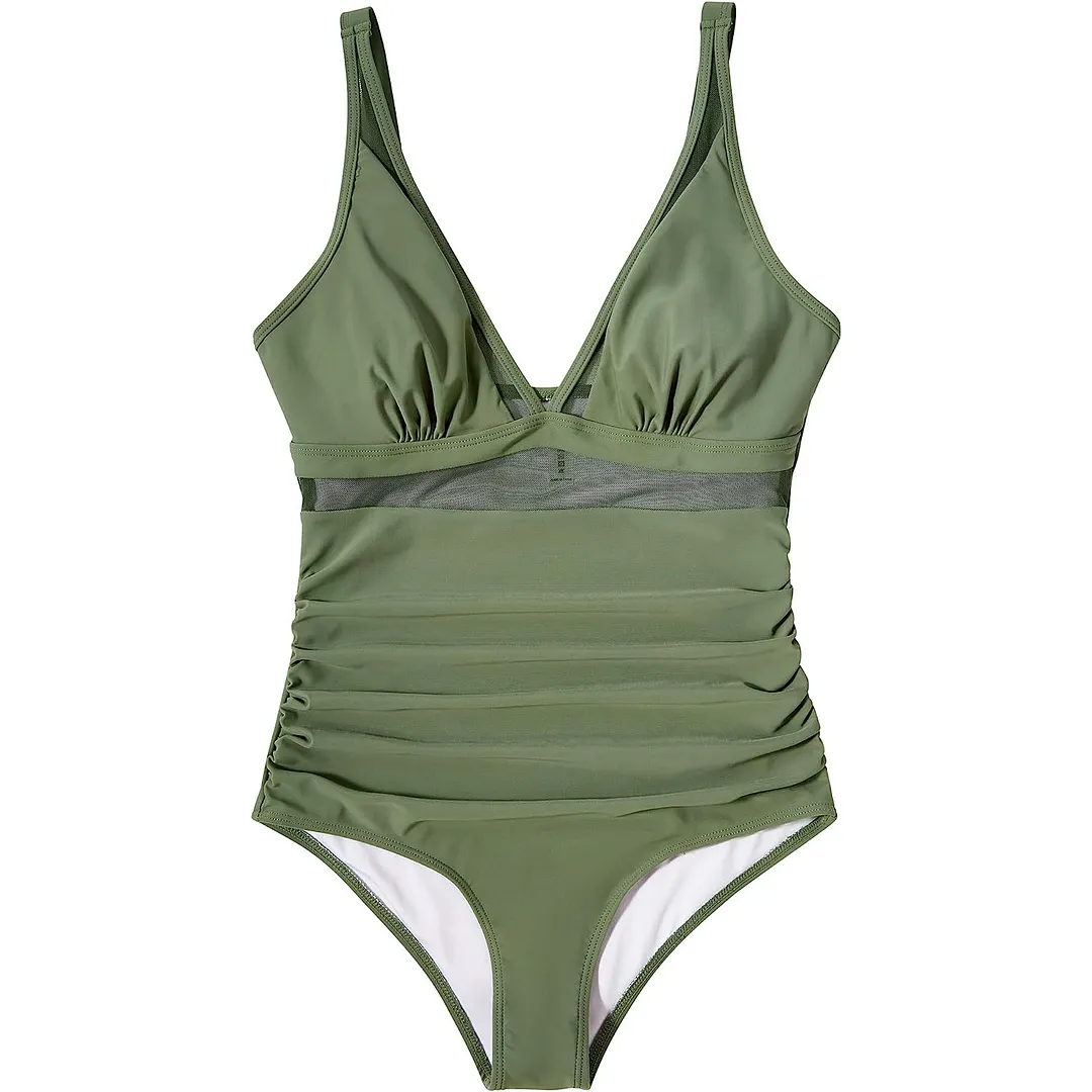 Brownm 2024 New High-Waisted Swimsuit Women's Tight Sexy Hollow Explosion