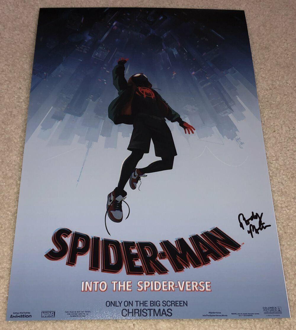 RODNEY ROTHAM SIGNED SPIDER-MAN INTO THE SPIDER-VERSE 12x18 Photo Poster painting D wEXACT PROOF