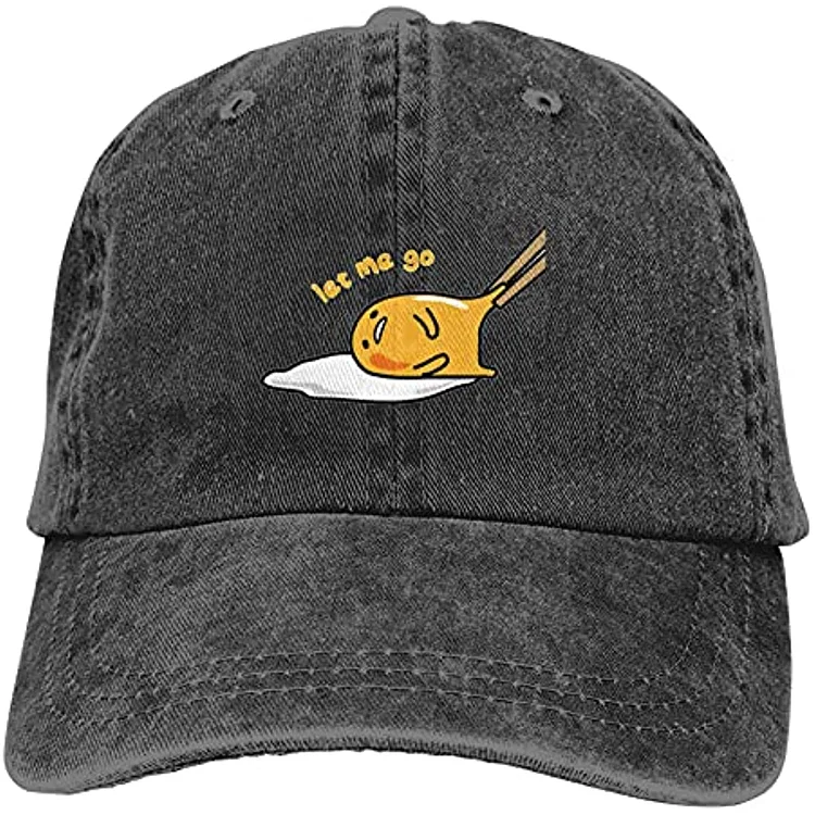 Anime Lazy Egg Unisex Hat Baseball Cap Outdoor Travel Leisure Hat Black Mens Cap Adult Unisex Four Seasons Casual