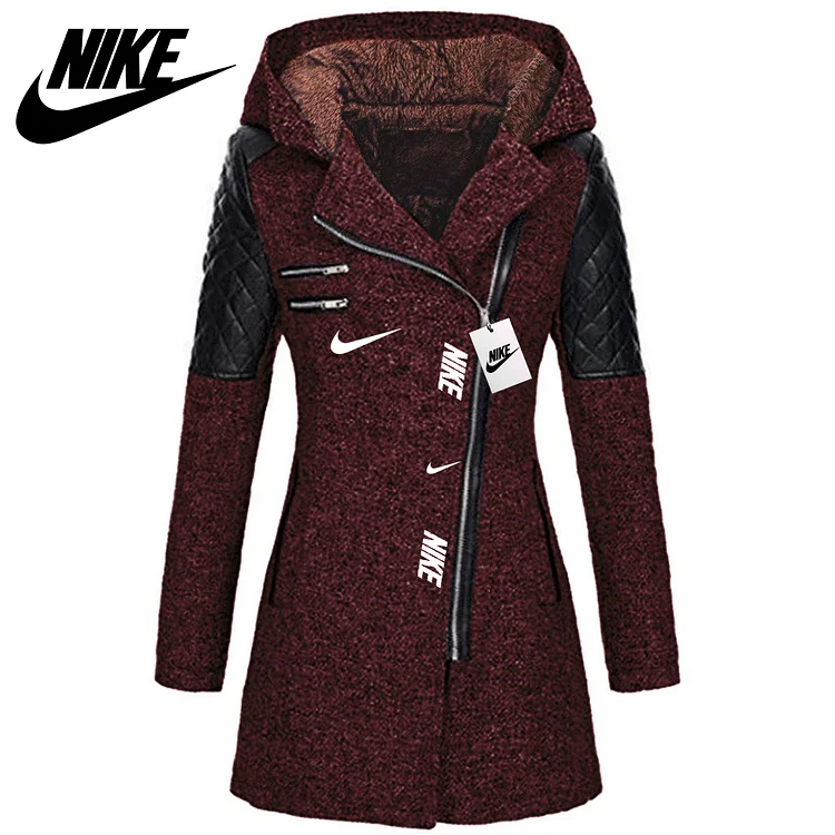 Vlnená vetrovka NIKE s diagonálnym zipsom