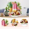 2D Flat Acrylic Ice Cream Fruit DIY Desktop Diamond Art Kits for Adults Beginner