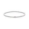 Platinum Round Brilliant Cut Diamond 4 Prong Basket Tennis Bracelet