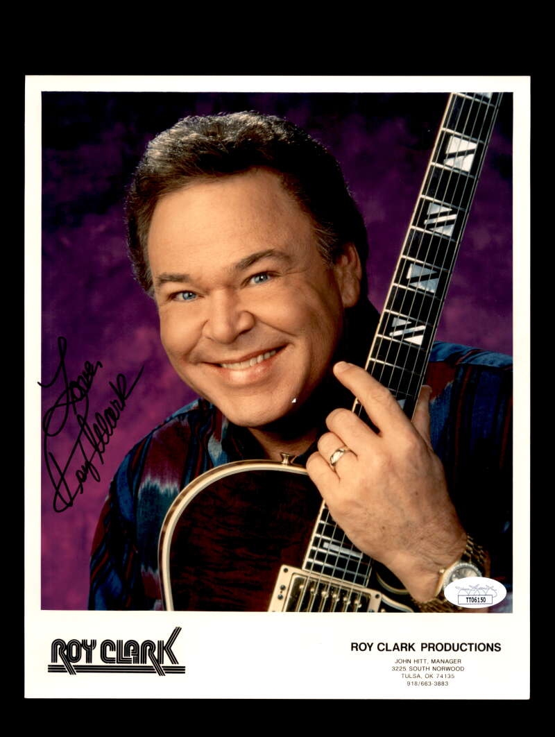 Roy Clark JSA Cert Signed 8x10 Photo Poster painting Autograph