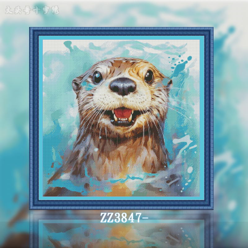 [ZZ3847-Happy Sea Otter] Painting Fairy Cross Stitch