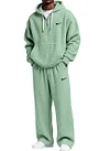 Men's Waffle-Knit Casual Hooded Sweatsuit