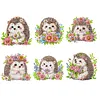 6Pcs Acrylic Spring Flower Hedgehog DIY Diamond Art Refrigerator Magnets Sticker