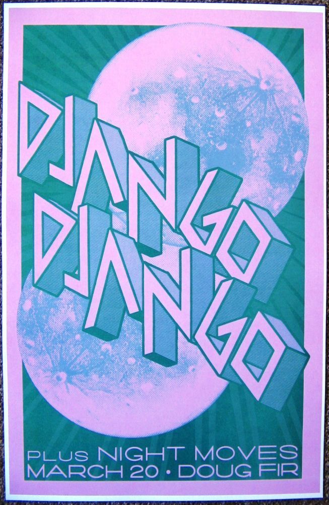 DJANGO DJANGO 2013 Gig POSTER Portland Oregon Concert