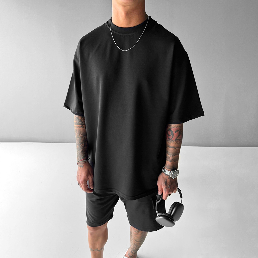 Neutral Simple Basic Solid Color T-shirt