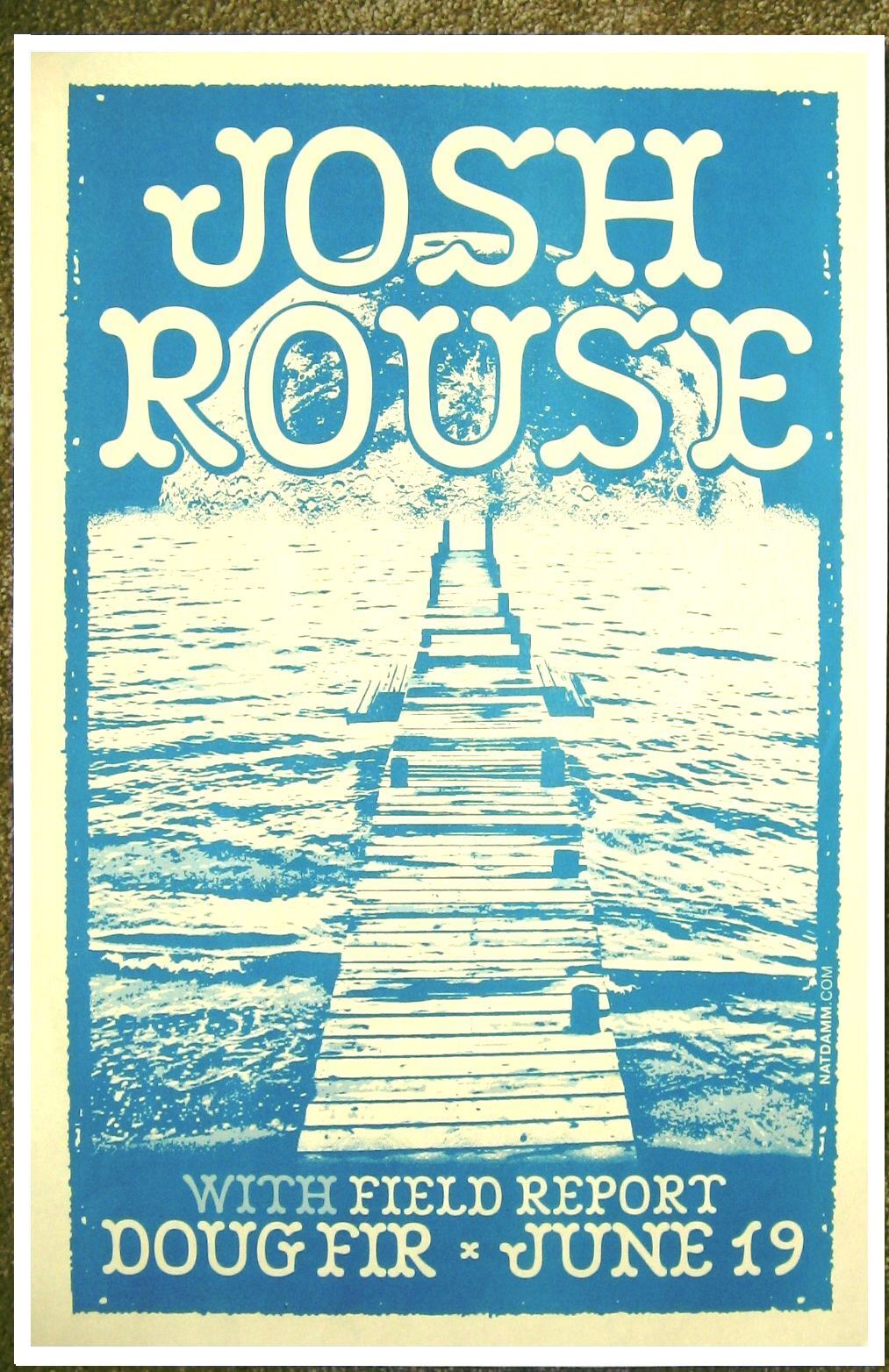 JOSH ROUSE 2013 Gig POSTER Portland Oregon Concert