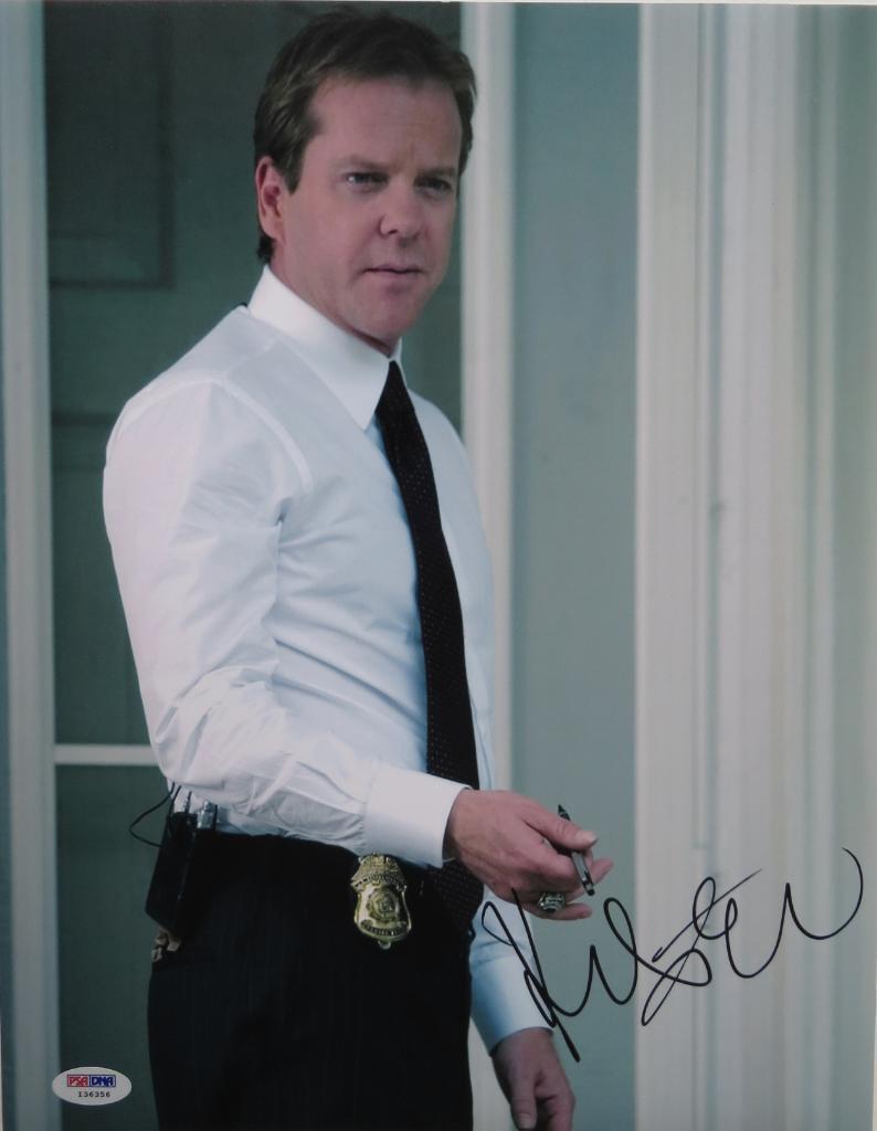 Kiefer Sutherland Signed '24' Authentic Autographed 11x14 Photo Poster painting PSA/DNA #I36356