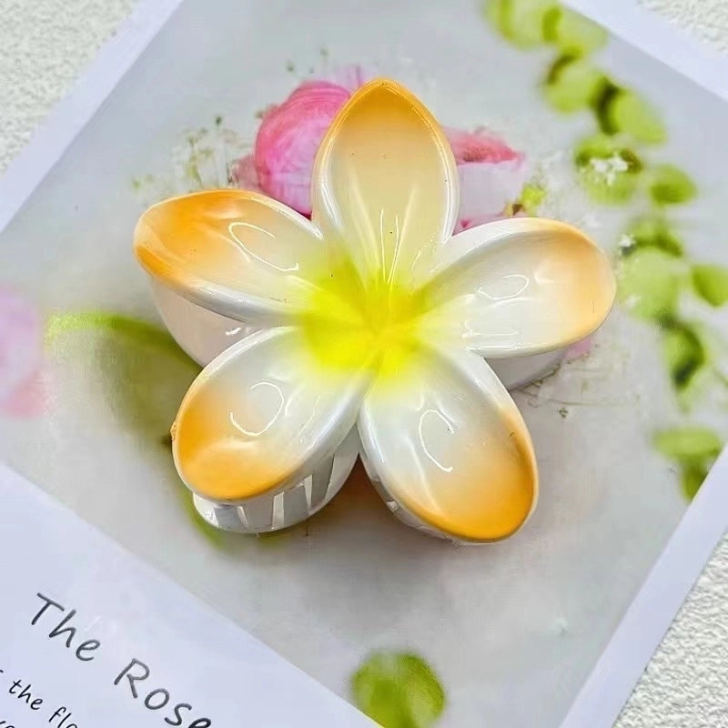 2 Pieces Women’s Sweet Flower Arylic Hair Claws