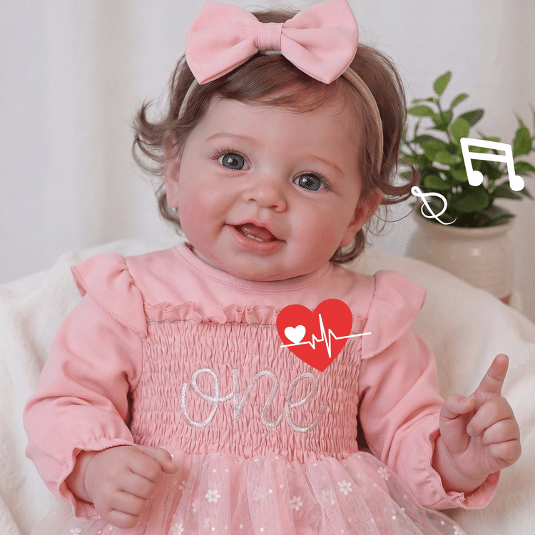 Babeside Smiling Reborn Baby Vead 20" Little Infant Girl Heartwarming Gift Timeless Emotional Moments