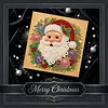 (25x25cm)DIY Pearl Painting Xmas Framed Handmade Pearl Material Art Kit Living Room Decor