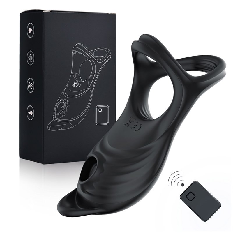 5 Frequency G-spot Sucking Vibrating Penis Ring Clitoris Stimulation Cock Ring