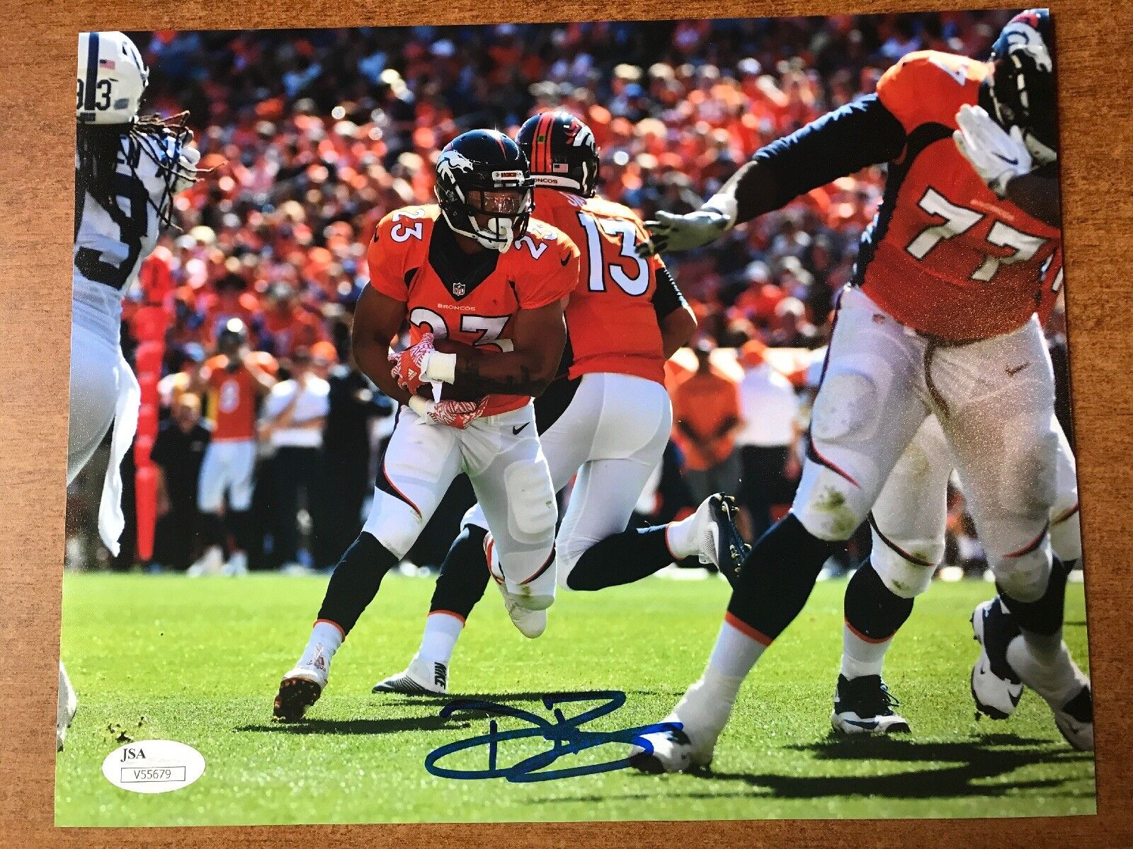 DEVONTAE BOOKER Autographed Signed DENVER BRONCOS 8x10 Photo Poster painting JSA COA