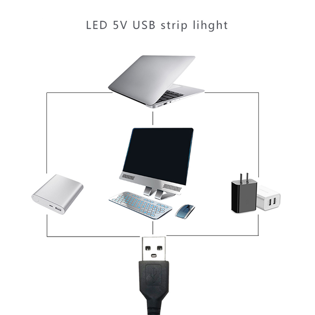 

USB LED Strip IR 17 Keys 5050 RGB Flexible TV Background-Night Light, 5m, 501 Original