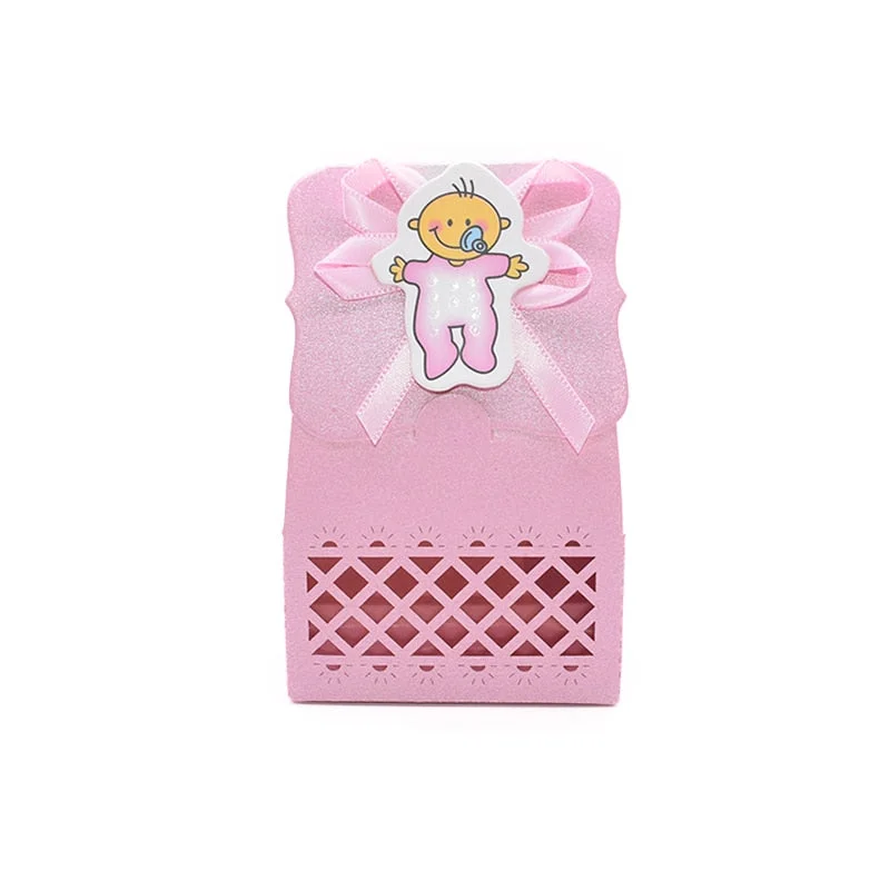 12Pcs Cute Baby Shower Gift Box Candy Box Boy Girl Baby Shower Favors Bag Kids Birthday Party Gender Reveal Party Supplies