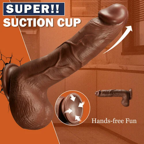 8.26 Inches Realistic Dildo with Lifelike Veins and Suction Cup for Hands-Free Pleasure