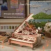 Enjoy Time: DIY Piano Crafts, Wooden Playable Bluetooth Piano for Girls, Building Block Assembly, Creative Holiday Gift