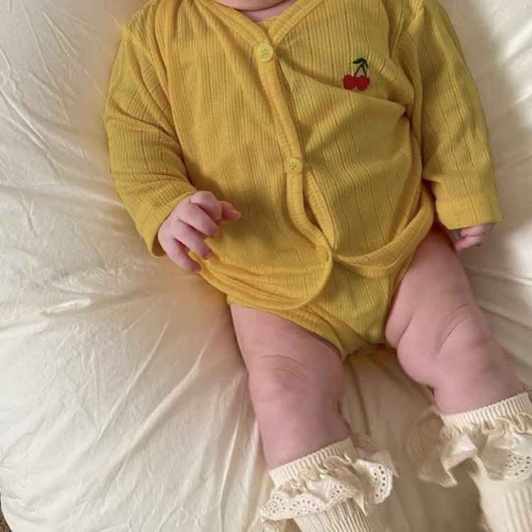 Baby Cherry Bodysuit and Cardigan Set