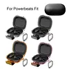 for  Powerbeats Accessories TPU Earphone Case with Safety Lock and Carabiner TPU Shockproof Cover Anti Drop Clear Cover Case Earbuds Accessories