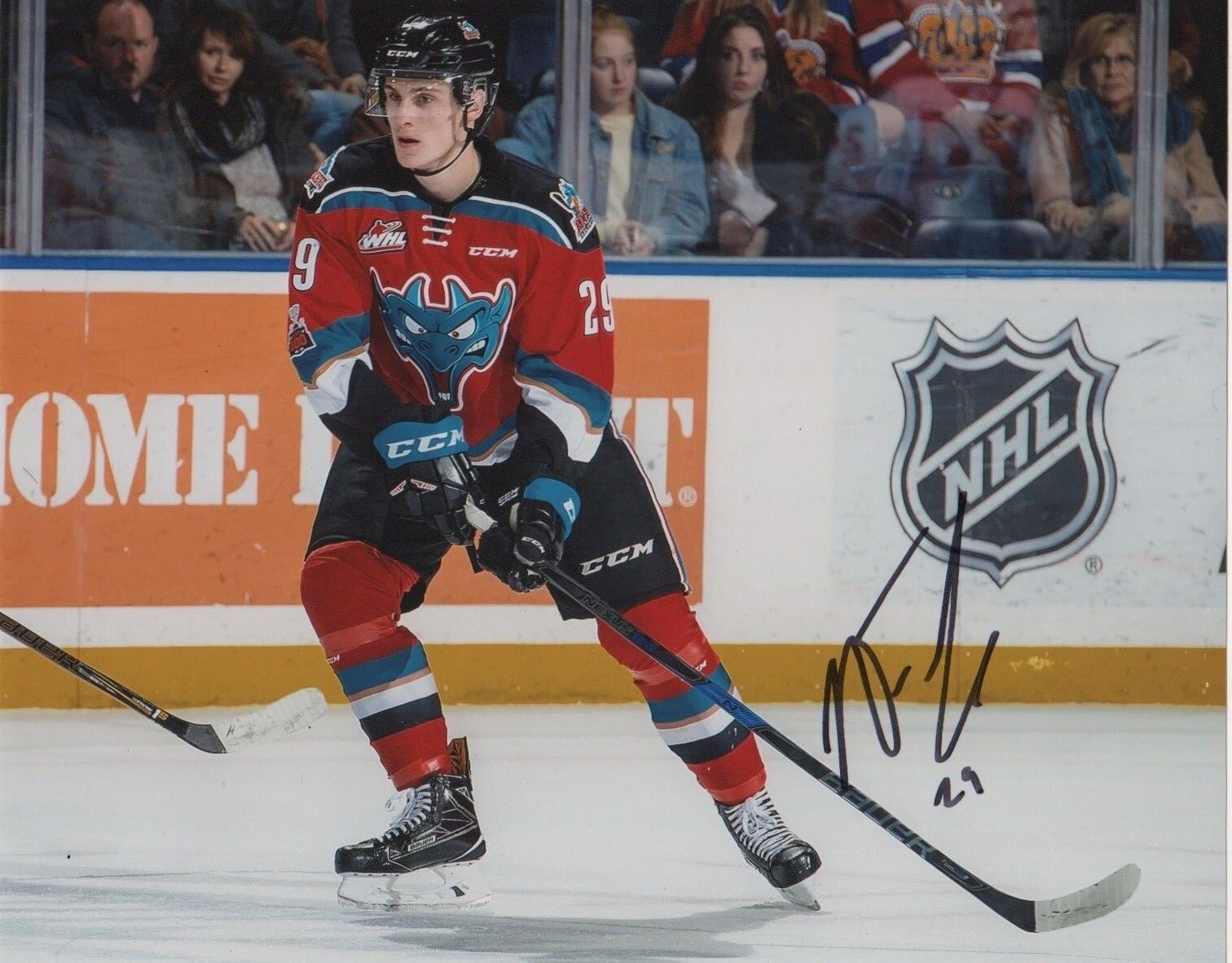 Kelowna Rockets Nolan Foote Signed Autographed 8x10 Photo Poster painting COA