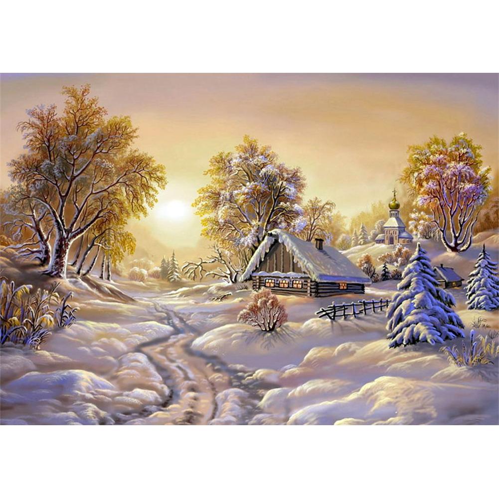 Diamond Painting - Full Round - Snow Scene