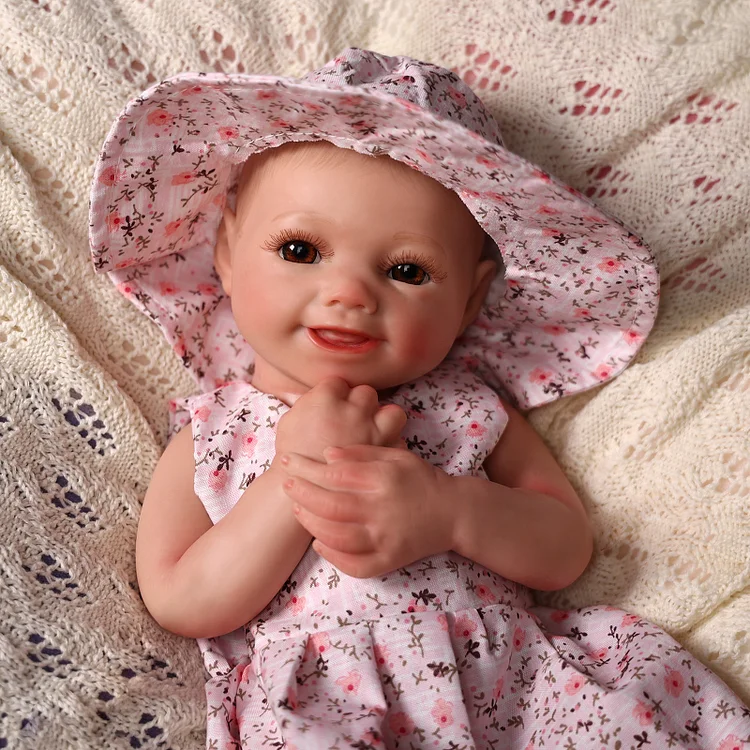 Babeside Sunny 16'' Realistic Silicone Smiling Baby Little Infant Girl Healing of the Heart