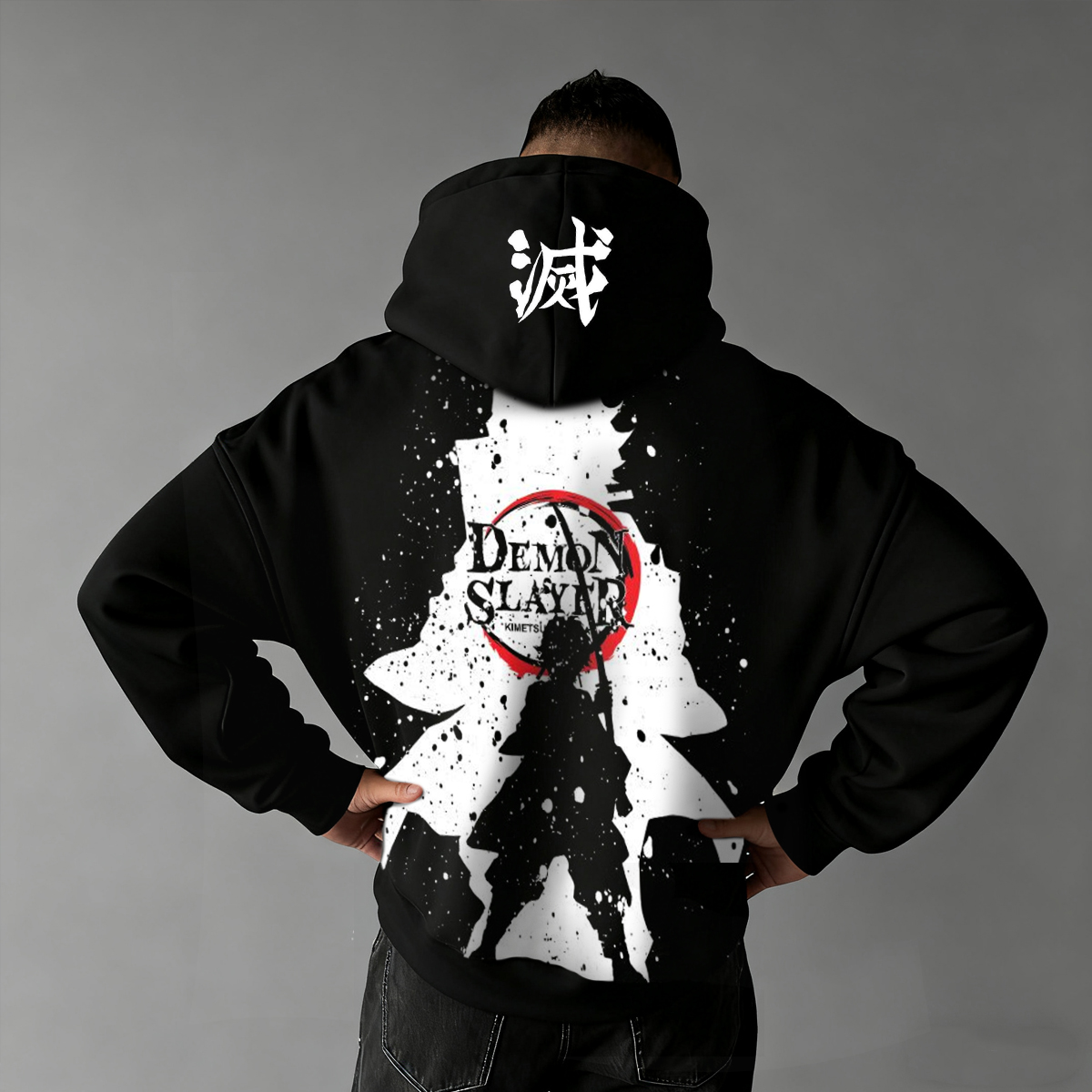 Demon Slayer-Inspired Hoodie with Unique Splash Design