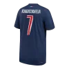 KVARATSKHELIA #7 PSG Home Authentic Soccer Jersey 2024/25 &ndash; UCL