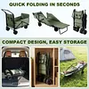 [US Local Warehouse] 2-in-1 Wagons Carts Foldable 440lbs Capacity Folding Chair Cart with All-Terrain Wheels Beach Wagon for  Sports Garden Camping (Green)