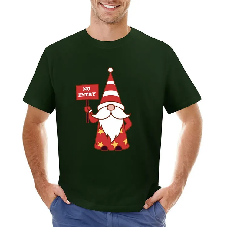 Christmas Santa No Entry Designable Men's T-shirt	