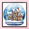 【Limited Stock Sale】Full Embroidery Cotton Thread 11CT Print Igloo Crystal Ball Cross Stitch 50x50cm tapestrymarket