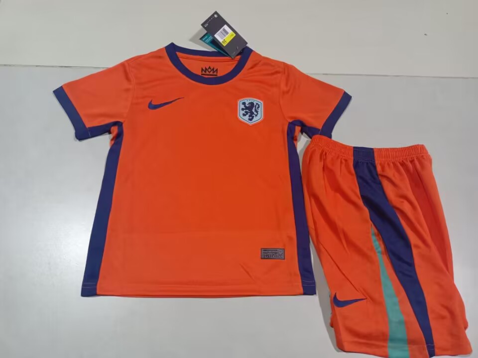 2024 Netherlands Home Kids Kit Football Jersey Thai Quality