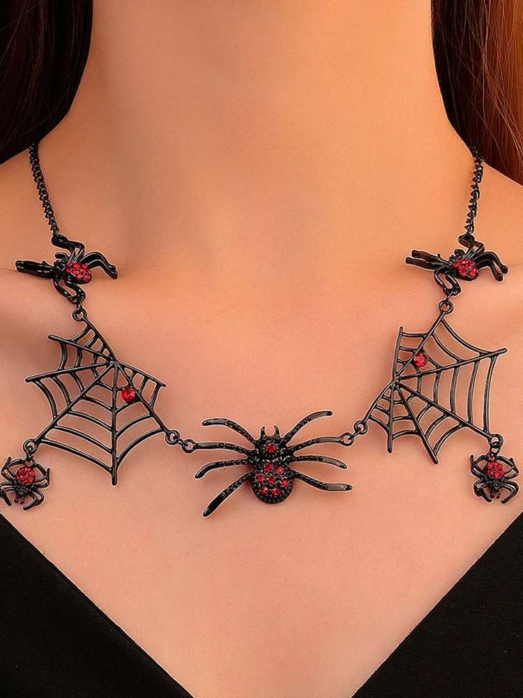 Comstylish Halloween Spider Necklace