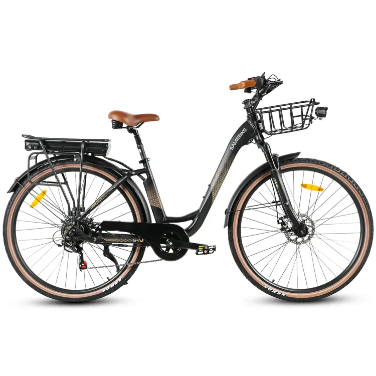 SAMEBIKE RS-A07 28" 500W Motor 36V 13Ah Akku 35KM/H City Freizeit Bequeme Damen E-Bikes