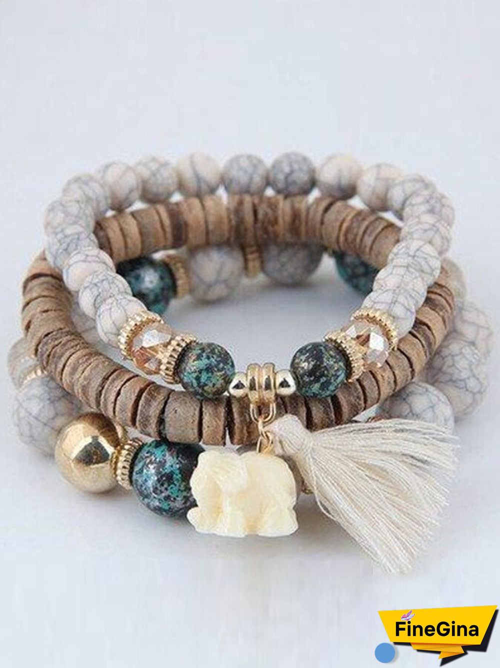 Vintage Tassel Ball No Stone Beaded Bracelets