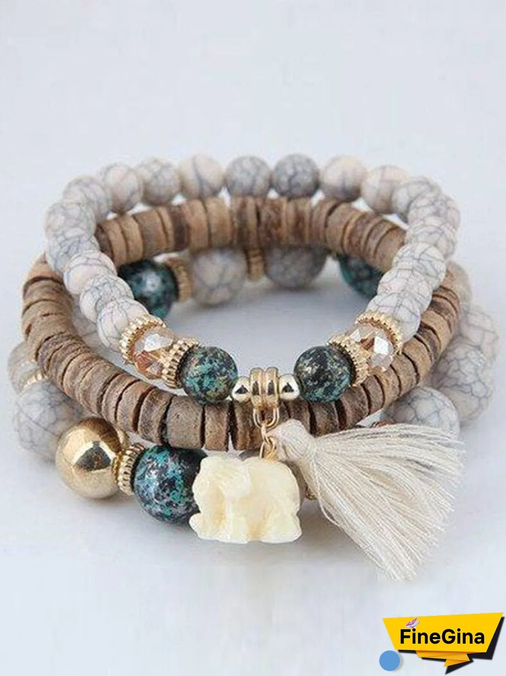 Vintage Tassel Ball No Stone Beaded Bracelets