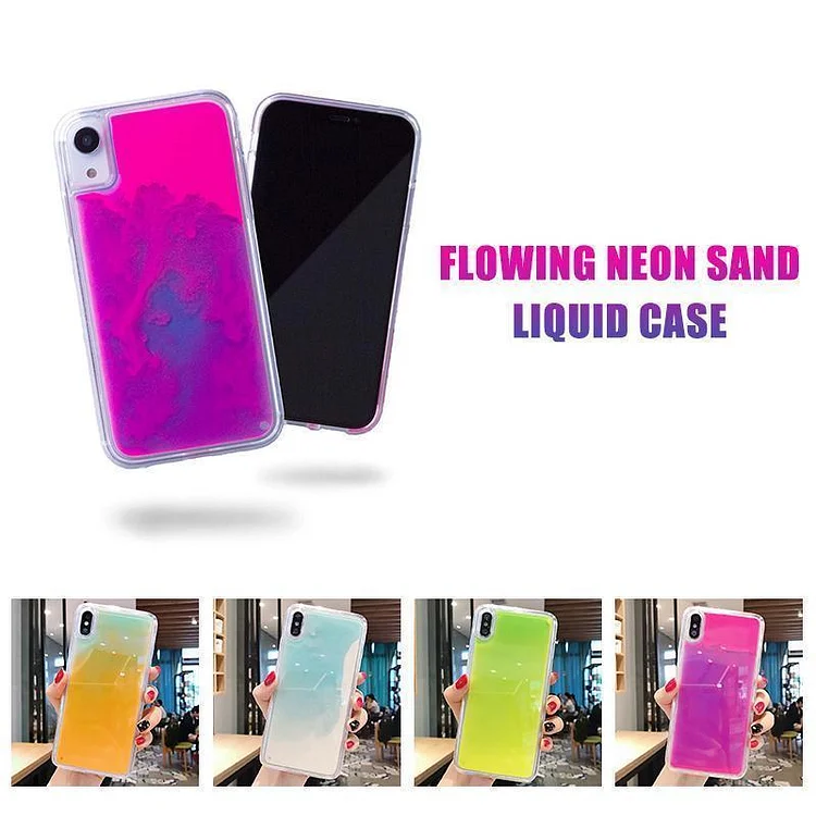 Dynamic Quicksand Flowing Neon Sand Liquid Phone Case | 168DEAL