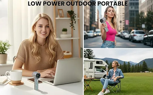 Perfect for travel, office, outdoors, or home. Cool anywhere.