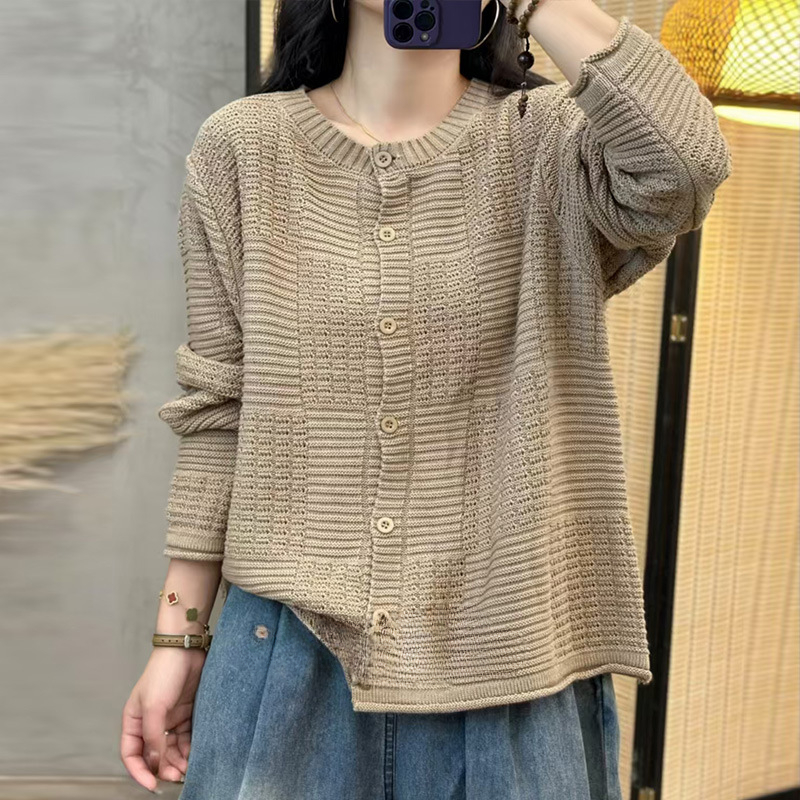 Chicfifth Sweater Women Winter Long Sleeve High Quality Autumn Vintage Top Knitted Cardigan