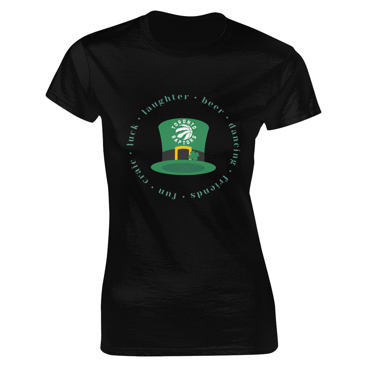 Toronto Raptors Green Lucky St Patrick's Day Women's Classic-Fit T-Shirt