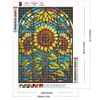 5D diy volle runde bohrer diamant malerei buntglas sonnenblume dekor (a7373)