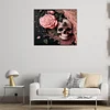 (Grande Taille) Rose-Plein diamant rond peinture-50 * 60cm