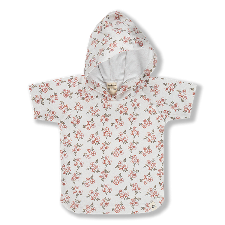 Wildflower Floral Short Sleeved Hoodie