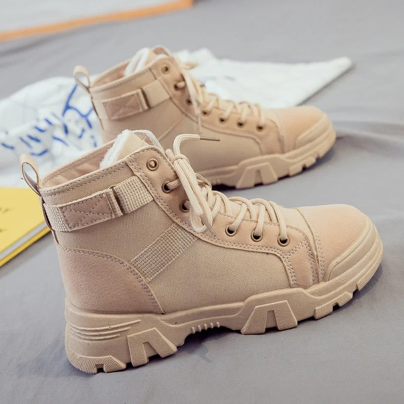 Plus velvet sneakers women 2021 women's winter plus velvet thick Martin boots snow cotton shoes short boots snow boots