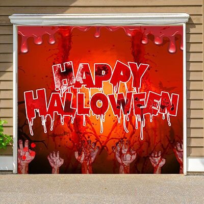 7' x 8' Happy Halloween Garage Door Mural
