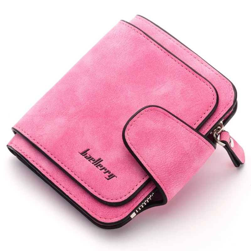 Baellerry Brand Wallet Women 2022 New Women's Short Wallet Korean Buckle Sanded Leather Coin Purse Mini Female Purses Carteras